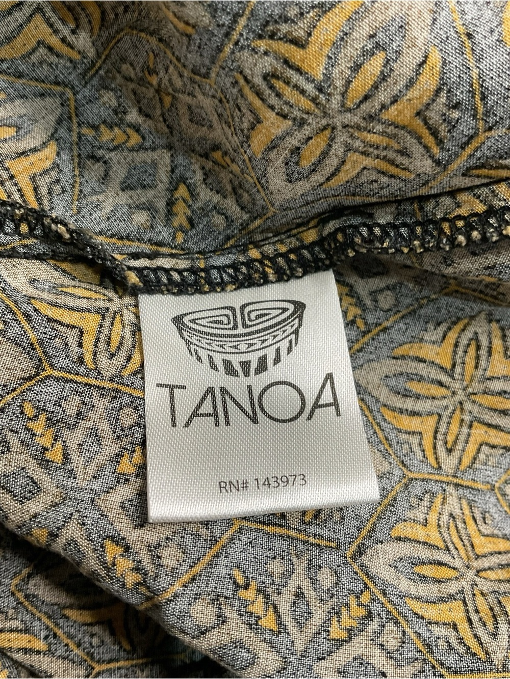 Tanoa Rayon Boho Mini Dress Large Smocked Waist V-Neck Short Sleeve - Picture 6 of 8
